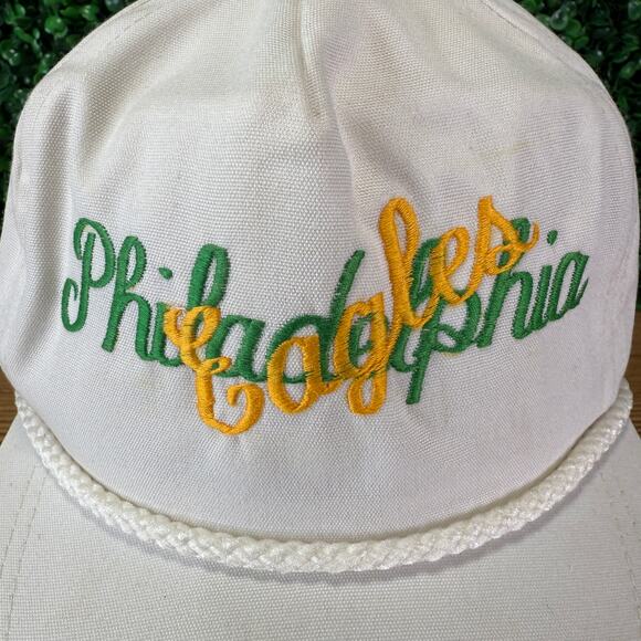 Vintage Philadelphia Eagles Script Font # 41 Adult Hat Made In The USA Strapback - Picture 5 of 9